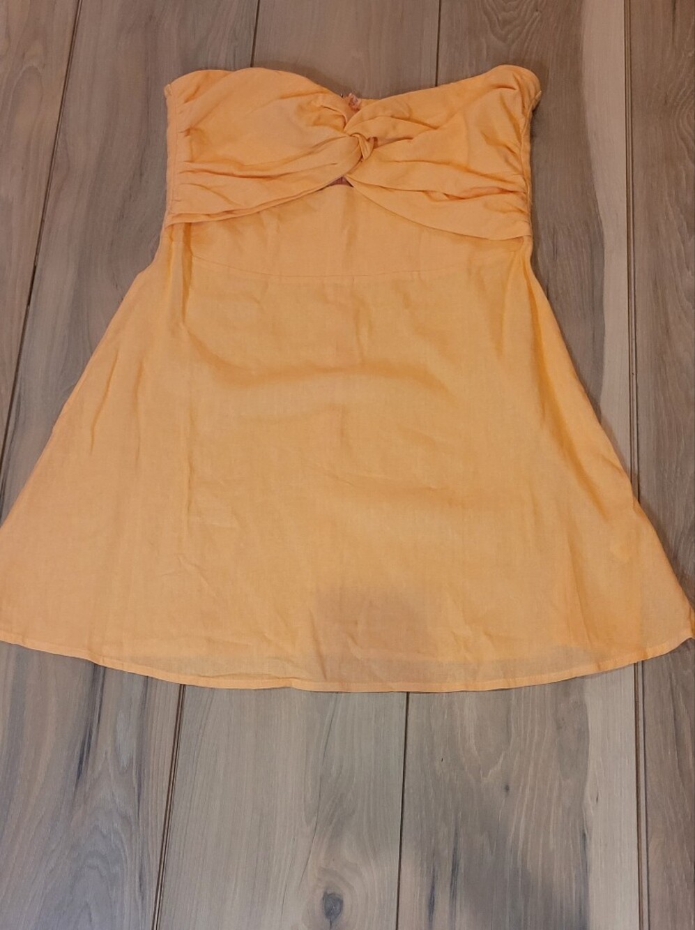 Princess Polly | Linen Strapless Twist Front Sundress